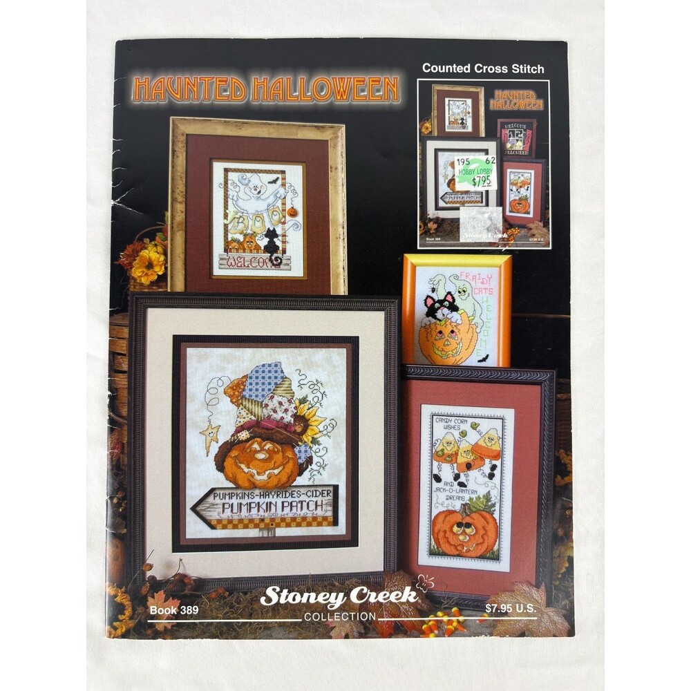 Stoney Creek Haunted Halloween Book 389 Cross Stitch Patterns Pumpkins Ghosts